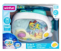 WINFUN - BOÎTE À MUSIQUE PROJECTEUR ET VEILLEUSE APPAISANTE 3-EN-1 (AQUARIUM)